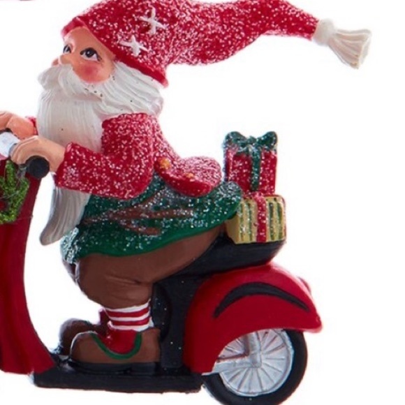 Kurt Adler Playful Gnome Riding Italian Scooter Ornament, NWT - Picture 6 of 7